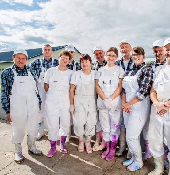 Employees of the Piecki Agro Sokołów farm