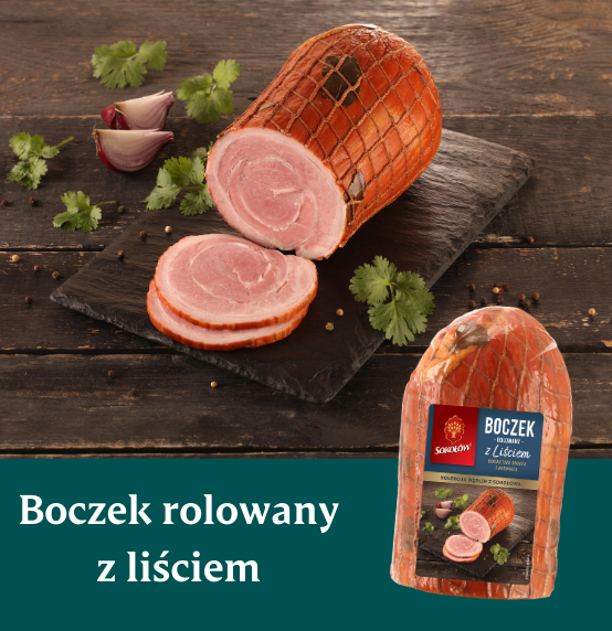 boczek rolowany z liściem